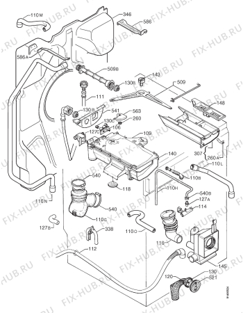 Взрыв-схема стиральной машины Privileg 056205 0 - Схема узла Hydraulic System 272